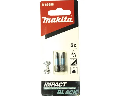 Impact screw bit T25-25mm 2pcs