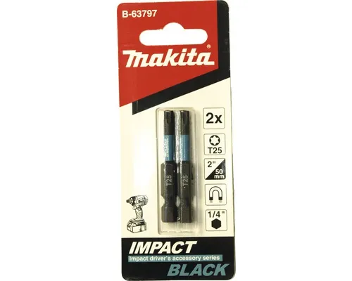 Impact screw bit T25-50mm 2pcs