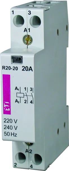 R20-11 230V Modul. stykač 20A, 2 pól, 1m