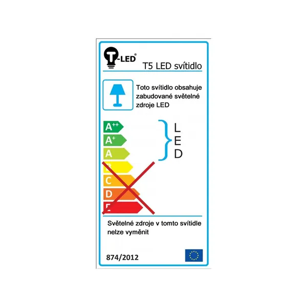 LED svítidlo T5-L120 120cm 18w, studená bílá 016126 T-LED