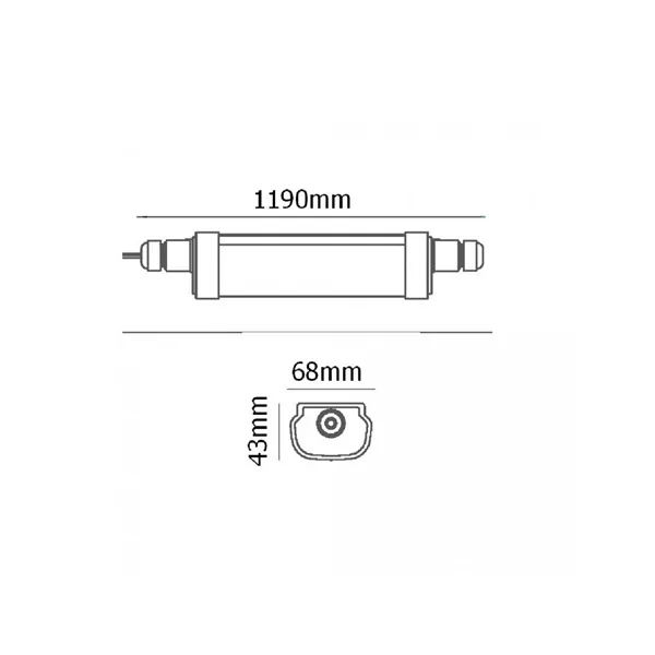 Prachotěsné svítidlo TRIPROOF TR120 45W, denní bílá 016221 T-LED