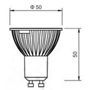 LED žárovka GU10-LU5W-100-W studená bílá