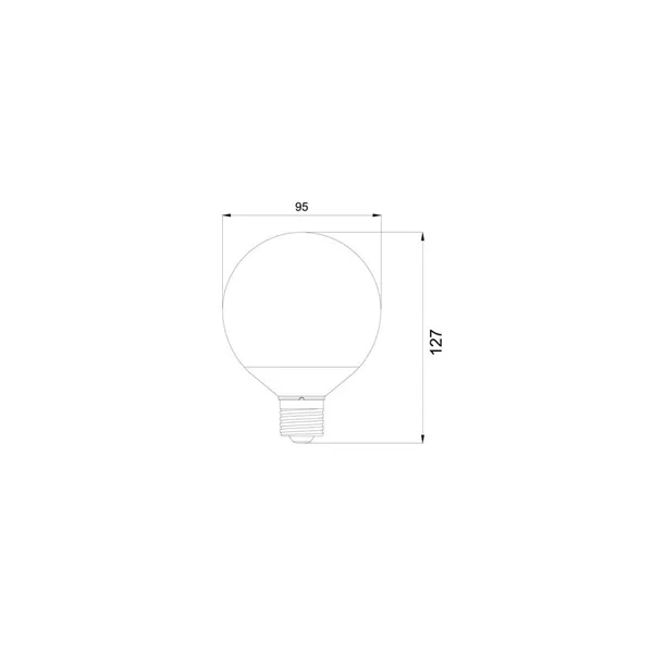 LED žárovka E27 LU12W 260°, teplá bílá 03236 T-LED