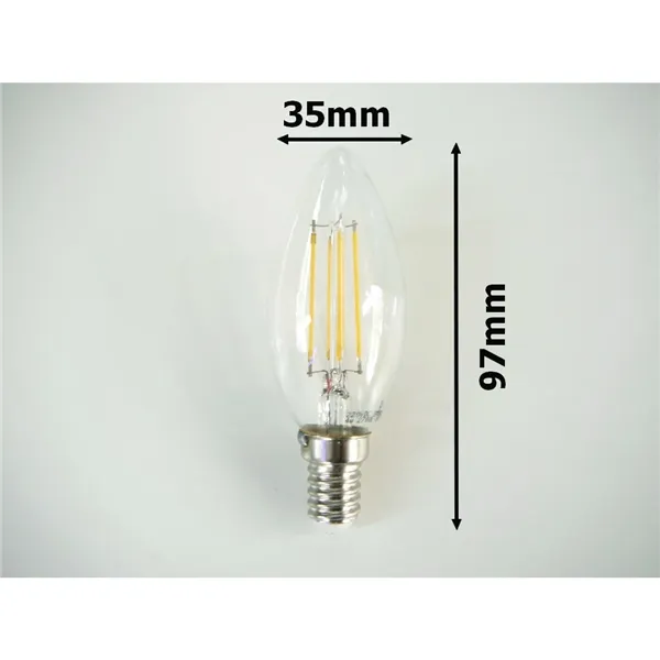 LED žárovka E14 C35 4W FILAMENT