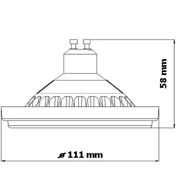 LED žárovka GU10 AR111 X45/100 15W, teplá bílá 03543