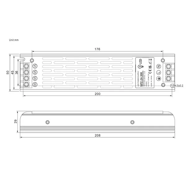 LED zdroj 24V 300W NPZ-24-300 vnitřní 052457