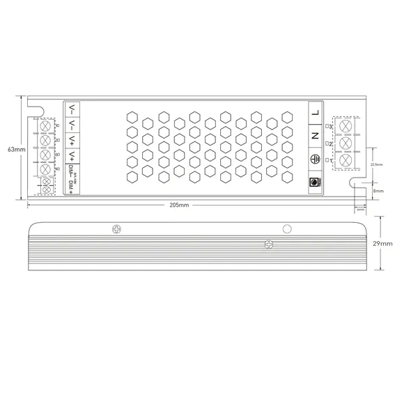 LED zdroj 24V 200W zdroj DIM20-24-200 056533 