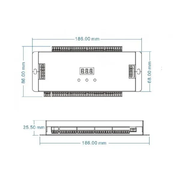 LED ovladač SL32 pro osvětlení schodiště s PIR čidly a senzorem světla