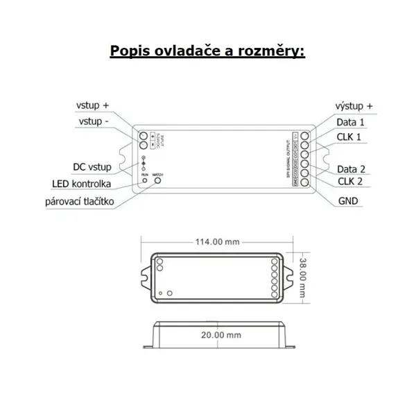 SMART přijímač dimLED Tuya SPI 069057