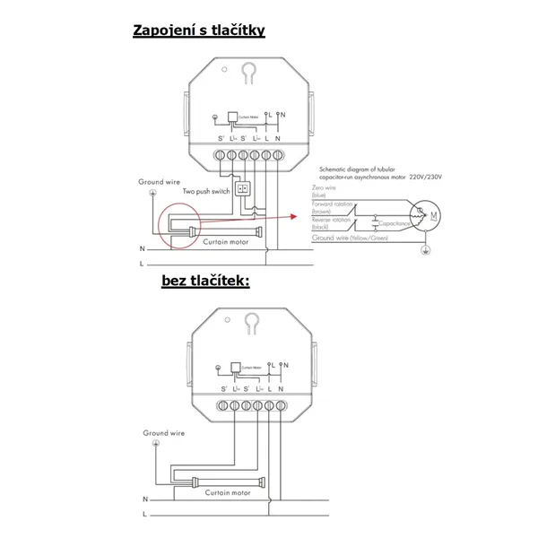 SMART spínač dimLED Zigbee ZSC1 pro rolety a žaluzie 069065