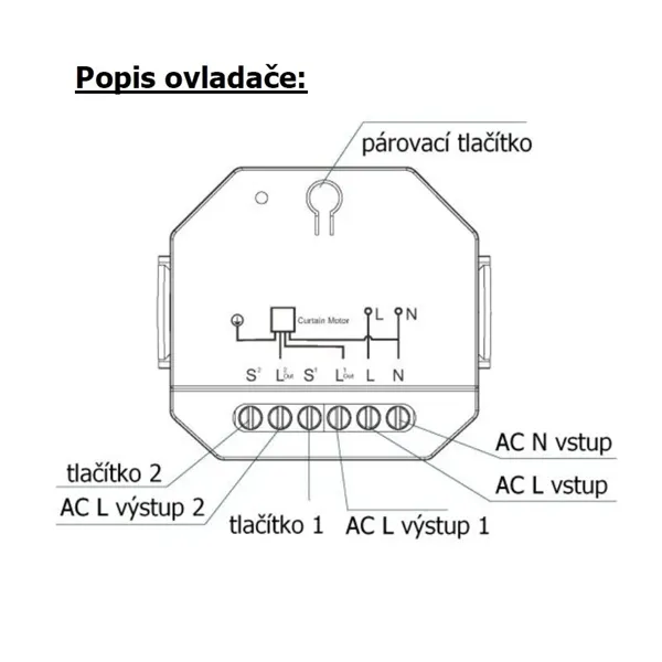 SMART spínač dimLED Zigbee ZSC1 pro rolety a žaluzie 069065