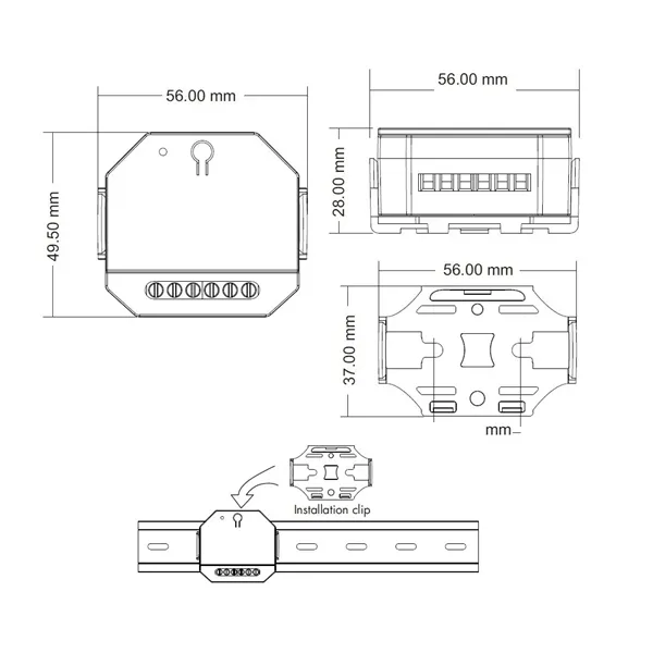 SMART spínač dimLED Zigbee ZSC1 pro rolety a žaluzie 069065