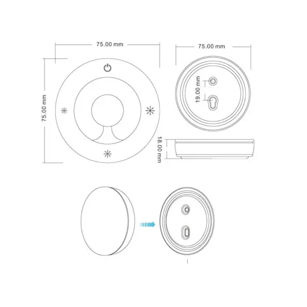 Ovladač dimLED OV SK1 CCT bílý  069141