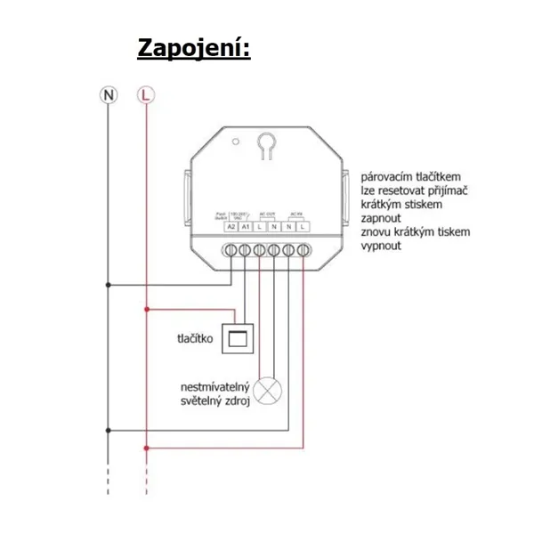 Spínač dimLED RF ACS15A 069334