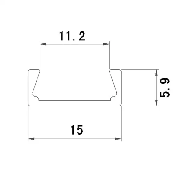 LED profil Mikro 2 bílý, Profil bez krytu 1m 092195