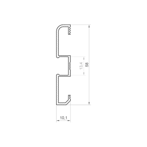 LED profil soklový P15-1 bílý, Profil bez krytu 1m 095150