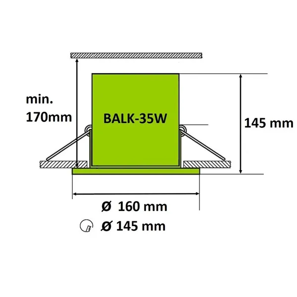 Podhledové svítidlo BALK 35W, Teplá bílá 101101 