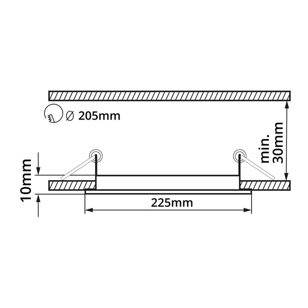 LN18 LED panel 18W kulatý 225mm, denní bílá 10269 T-LED