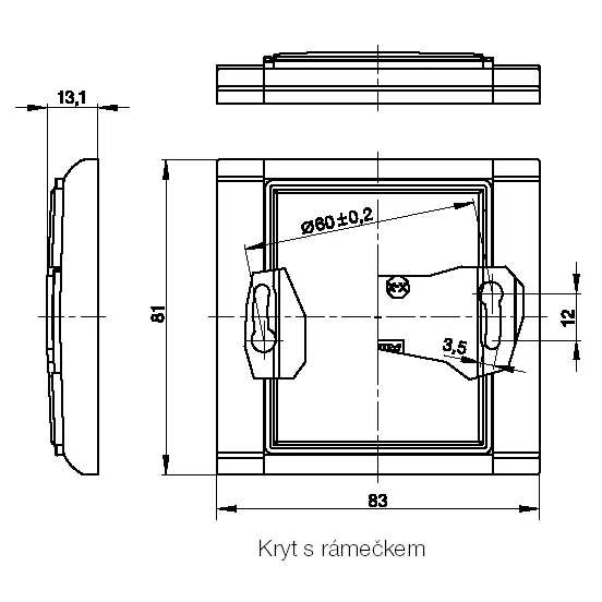 Kryt zaslepovací bílá/ledová bílá 3902E-A00001 01