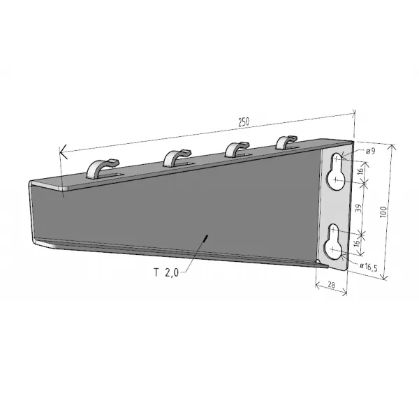 Nosník NZM 250 "GZ" - pro žlab 250/50; 250/100