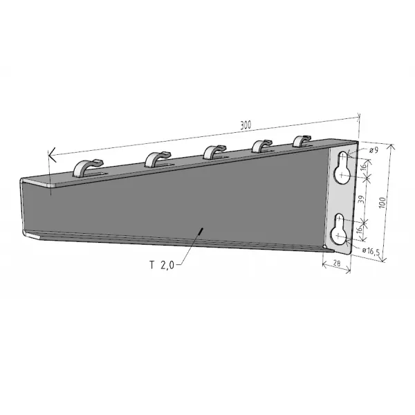 Nosník NZM 300 "GZ" - pro žlab 300/50; 300/100