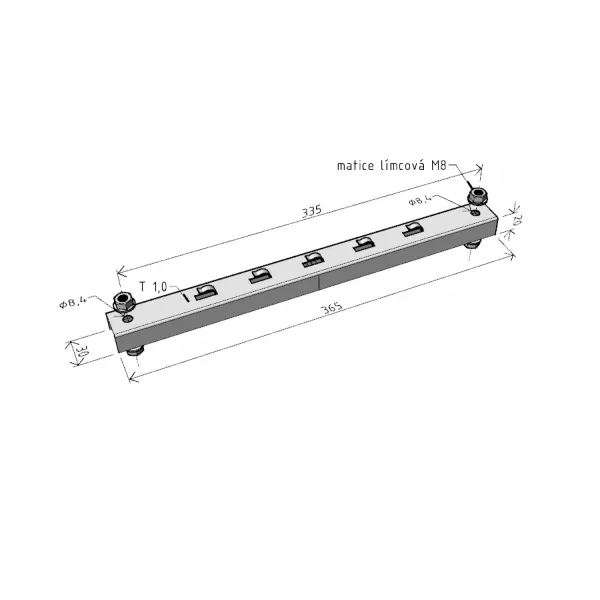 Podpěra PZM 300 "A2" - pro žlab 300/50; 