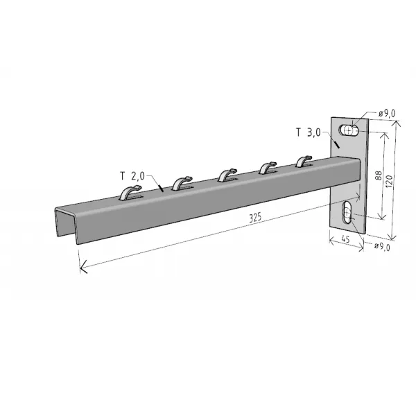 Nosník NPZM 300 "ŽZ" - pro žlab 300/50; 300/100