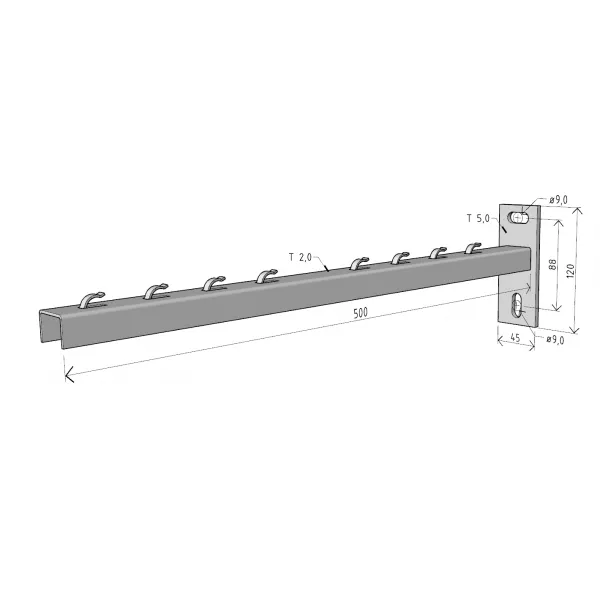 Nosník NPZM 500 "ŽZ" - pro žlab 500/50; 500/100