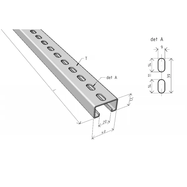 Stojna STNM 2000 "ŽZ" (2,0 mm) nástěnná - jednostranná  