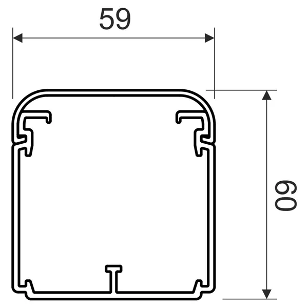 Elektroinstalační kanál 60x60 EKE 60X60_HD