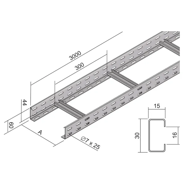 KABELOVÁ LÁVKA KL 60X150_F