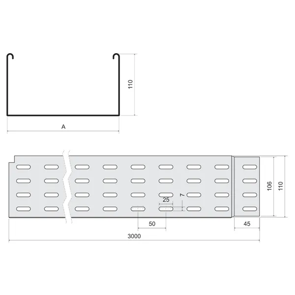 ŽLAB S INTEGROVANOU SPOJKOU JUPITER KZI 110X300X1.00_S