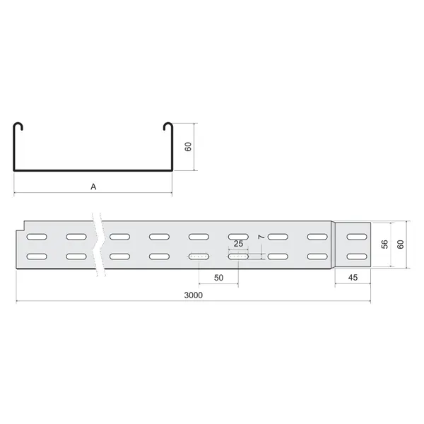 ŽLAB KABELOVÝ KZI 60X200X1.00