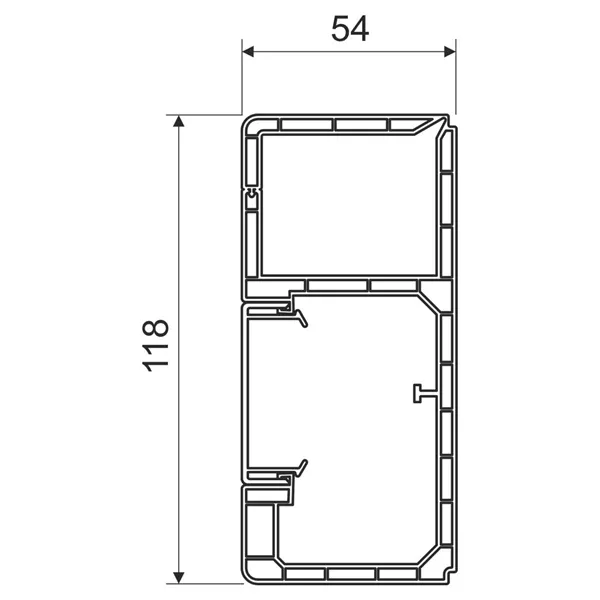 PARAPETNÍ KANÁL MODUL 45X45 (2m) PK 120X55 D_HD