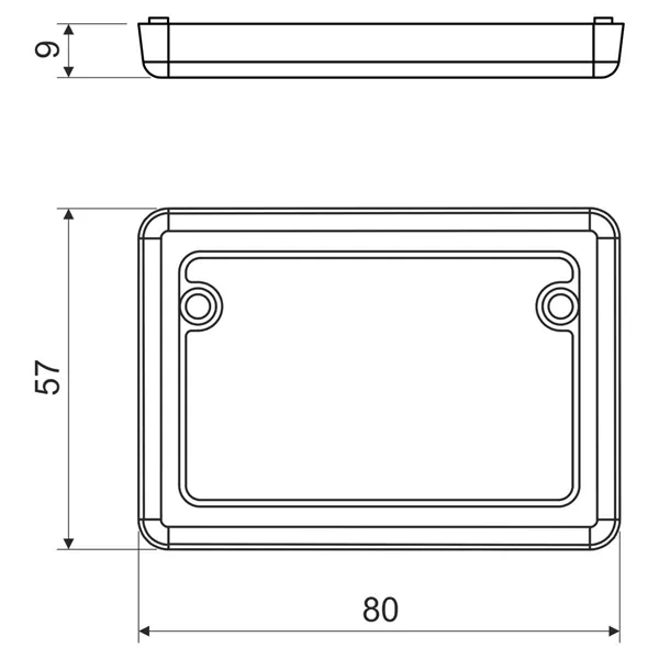 VÍČKO KRABICE LK 80X28/2R_HB